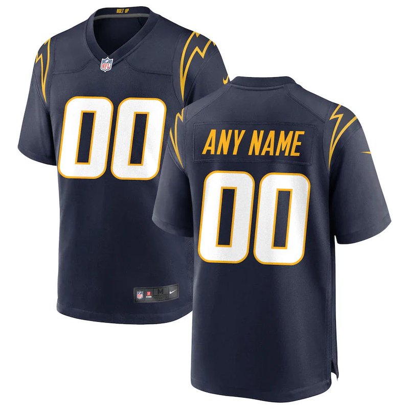 los-angeles-chargers-alternate-custom-nfl-game-jersey-navy-1